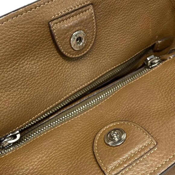 Auth PRADA - Brown Leather Tote Bag - Picture 12 of 16